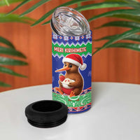 New Zealand Christmas 4 in 1 Can Cooler Tumbler Have Yourself A Kiwi-tastic Christmas - Polynesian Pride