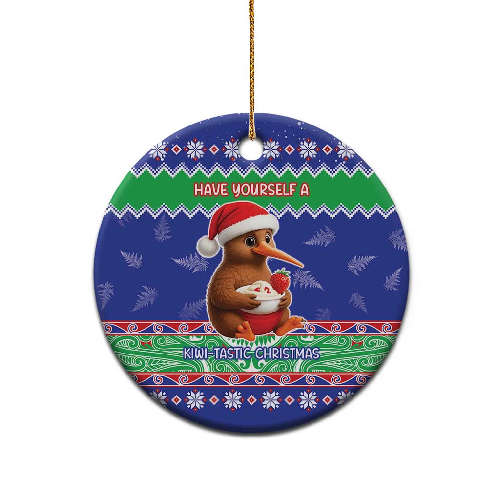 New Zealand Christmas Ceramic Ornament Have Yourself A Kiwi-tastic Christmas - Polynesian Pride