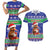 New Zealand Christmas Couples Matching Short Sleeve Bodycon Dress and Hawaiian Shirt Have Yourself A Kiwi-tastic Christmas - Polynesian Pride