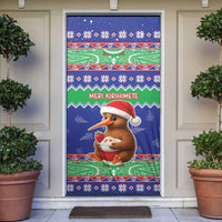 New Zealand Christmas Door Cover Have Yourself A Kiwi-tastic Christmas - Polynesian Pride