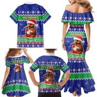 New Zealand Christmas Family Matching Mermaid Dress and Hawaiian Shirt Have Yourself A Kiwi-tastic Christmas - Polynesian Pride