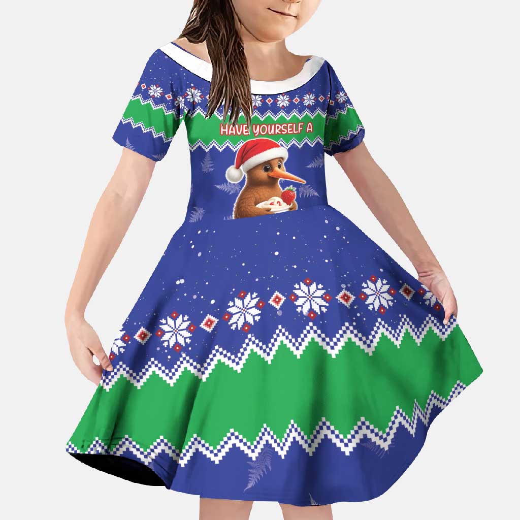 New Zealand Christmas Family Matching Off Shoulder Maxi Dress and Hawaiian Shirt Have Yourself A Kiwi-tastic Christmas - Polynesian Pride