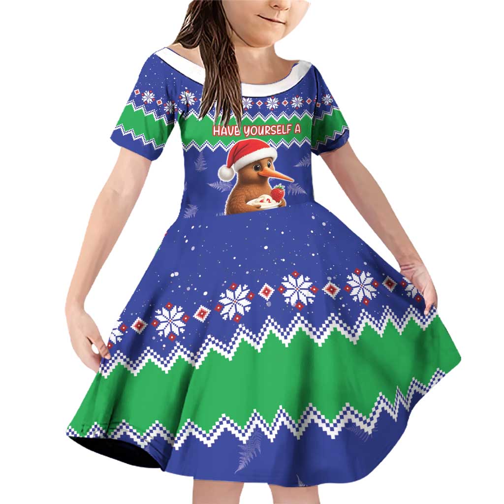 New Zealand Christmas Family Matching Off Shoulder Short Dress and Hawaiian Shirt Have Yourself A Kiwi-tastic Christmas - Polynesian Pride