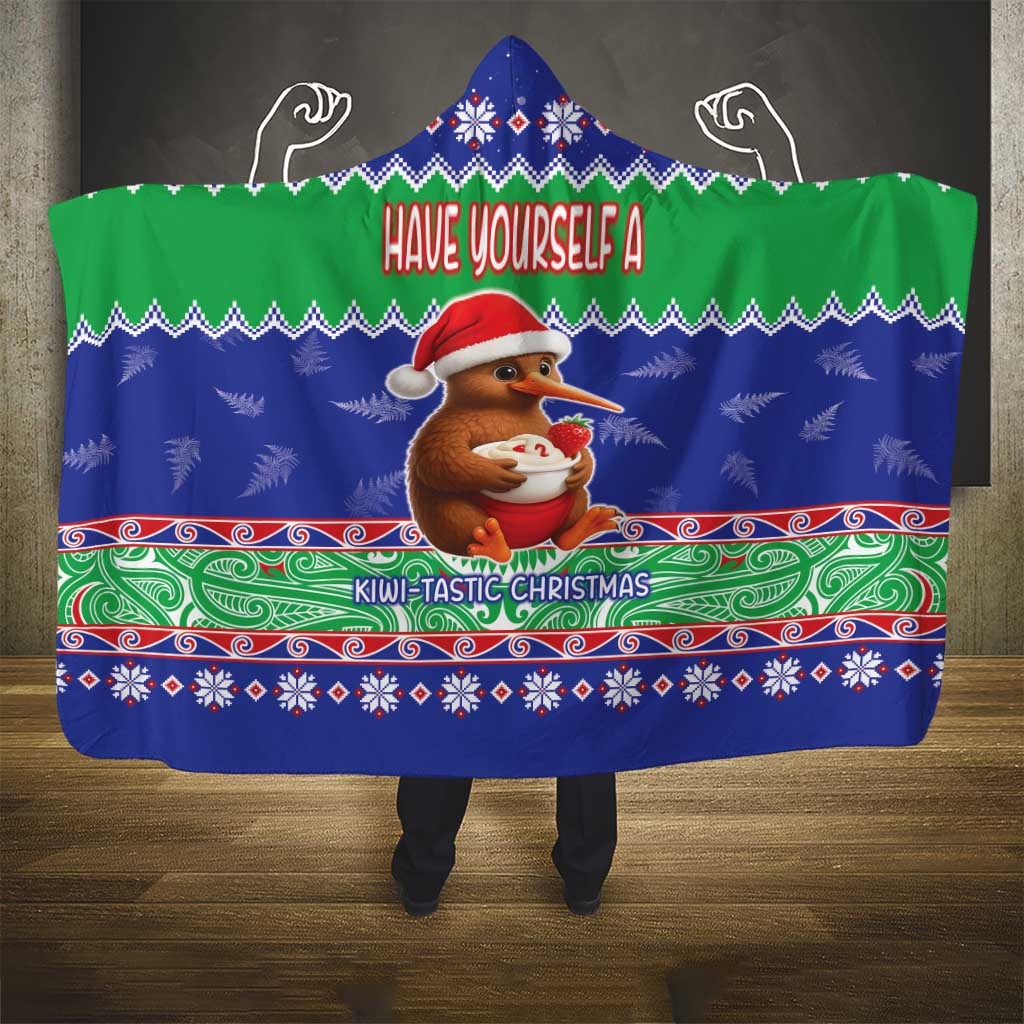 New Zealand Christmas Hooded Blanket Have Yourself A Kiwi-tastic Christmas - Polynesian Pride