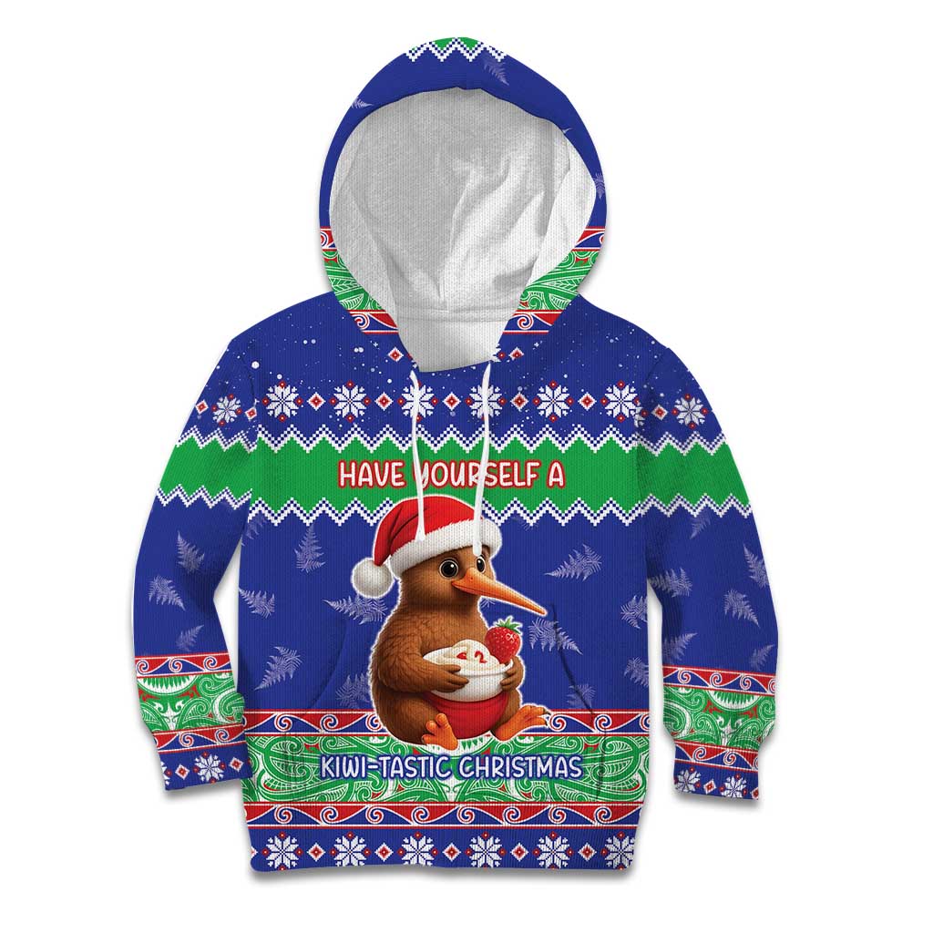 New Zealand Christmas Kid Hoodie Have Yourself A Kiwi-tastic Christmas - Polynesian Pride