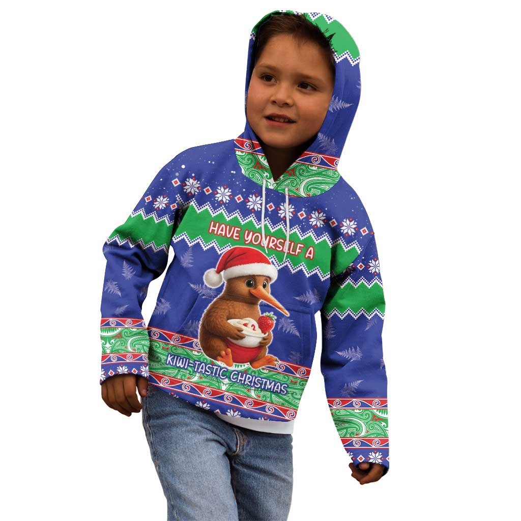 New Zealand Christmas Kid Hoodie Have Yourself A Kiwi-tastic Christmas - Polynesian Pride