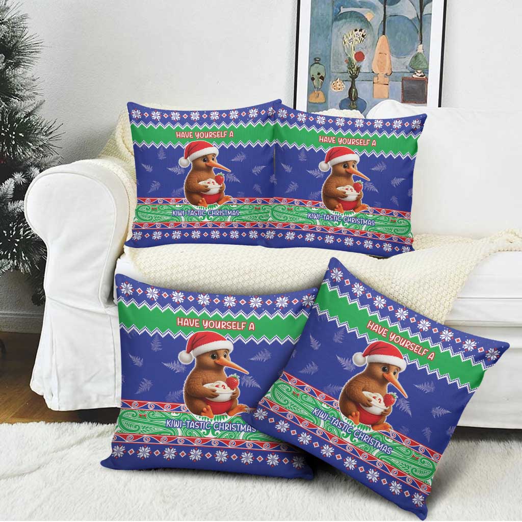 New Zealand Christmas Pillow Cover Have Yourself A Kiwi-tastic Christmas - Polynesian Pride