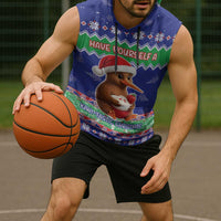 New Zealand Christmas Sleeveless Hoodie Have Yourself A Kiwi-tastic Christmas - Polynesian Pride