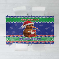 New Zealand Christmas Tablecloth Have Yourself A Kiwi-tastic Christmas LT05 Blue - Polynesian Pride