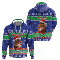 New Zealand Christmas Zip Hoodie Have Yourself A Kiwi-tastic Christmas - Polynesian Pride