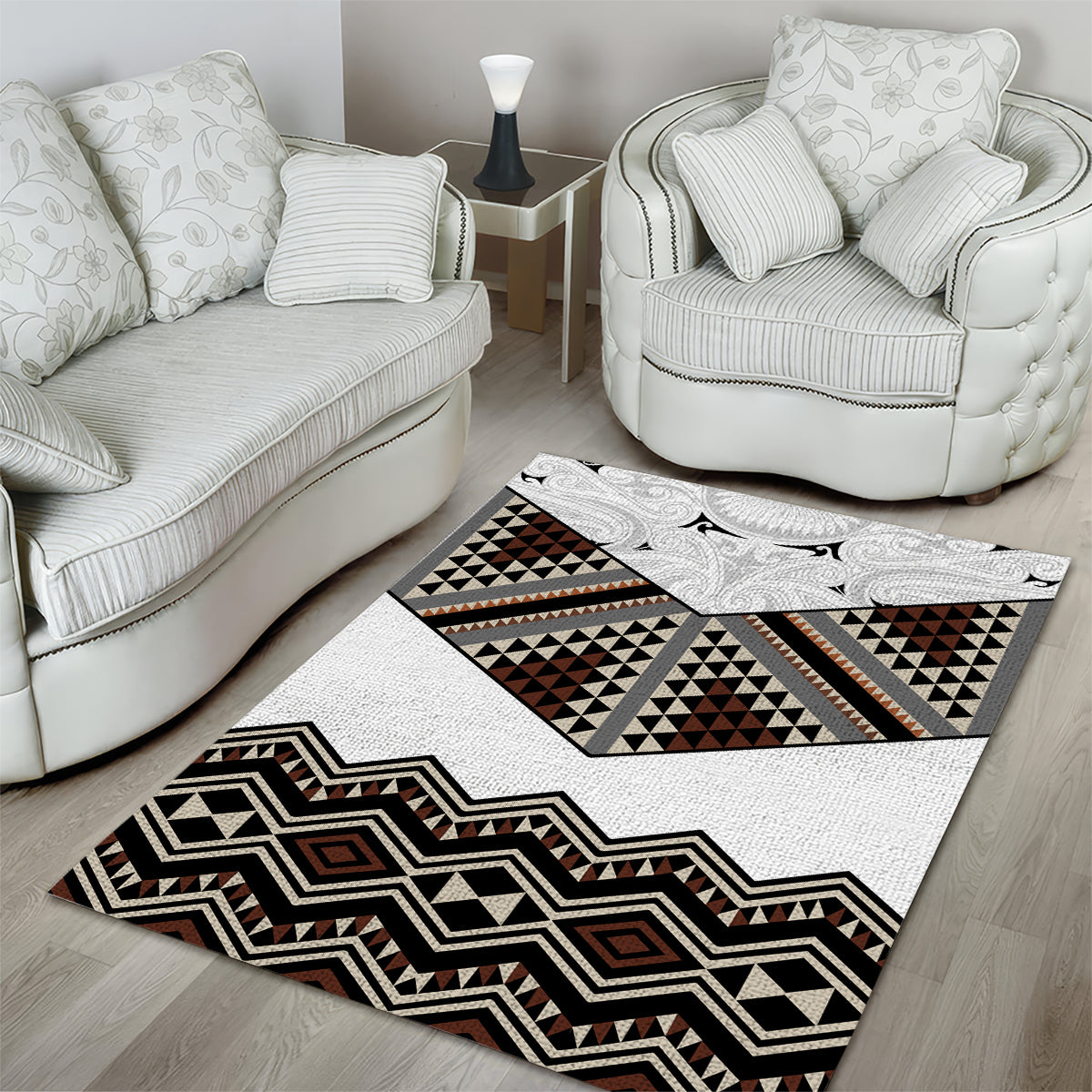 New Zealand Aotearoa Area Rug Taniko Art Simple Style LT05 - Polynesian Pride