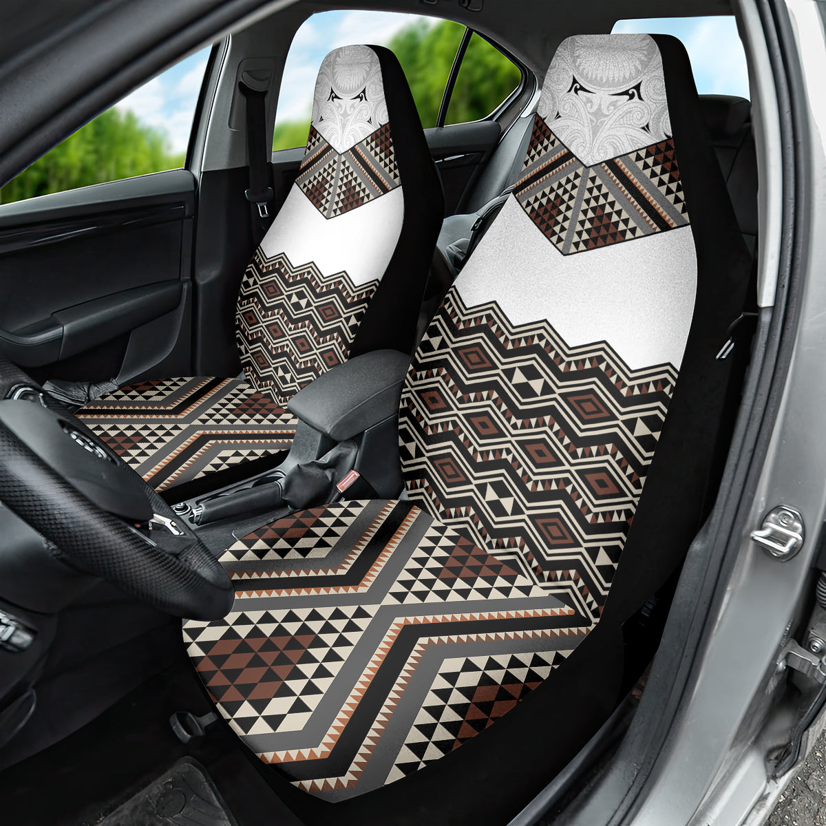 New Zealand Aotearoa Car Seat Cover Taniko Art Simple Style LT05 - Polynesian Pride