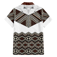 New Zealand Aotearoa Family Matching Puletasi Dress and Hawaiian Shirt Taniko Art Simple Style LT05 - Polynesian Pride