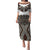 New Zealand Aotearoa Puletasi Taniko Art Simple Style LT05 Long Dress Brown - Polynesian Pride