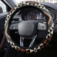 New Zealand Aotearoa Steering Wheel Cover Taniko Art Simple Style LT05 - Polynesian Pride