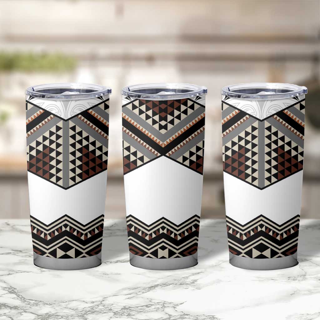 New Zealand Aotearoa Tumbler Cup Taniko Art Simple Style LT05 - Polynesian Pride