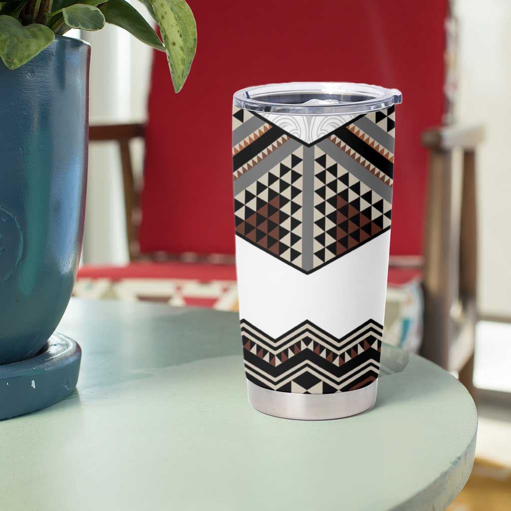 New Zealand Aotearoa Tumbler Cup Taniko Art Simple Style LT05 - Polynesian Pride