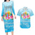 Universal Human Rights Month Couples Matching Long Sleeve Bodycon Dress and Hawaiian Shirt Polynesian Style LT05 Blue - Polynesian Pride