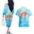 Universal Human Rights Month Couples Matching Off The Shoulder Long Sleeve Dress and Hawaiian Shirt Polynesian Style LT05 - Polynesian Pride
