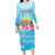 Universal Human Rights Month Family Matching Long Sleeve Bodycon Dress and Hawaiian Shirt Polynesian Style LT05 Mom's Dress Blue - Polynesian Pride