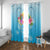 Universal Human Rights Month Window Curtain Polynesian Style LT05 With Grommets Blue - Polynesian Pride