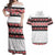 New Zealand Aotearoa Couples Matching Off Shoulder Maxi Dress and Hawaiian Shirt With Kowhaiwhai Pattern Red Version LT05 Red - Polynesian Pride