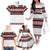 New Zealand Aotearoa Family Matching Off Shoulder Long Sleeve Dress and Hawaiian Shirt With Kowhaiwhai Pattern Red Version LT05 - Polynesian Pride