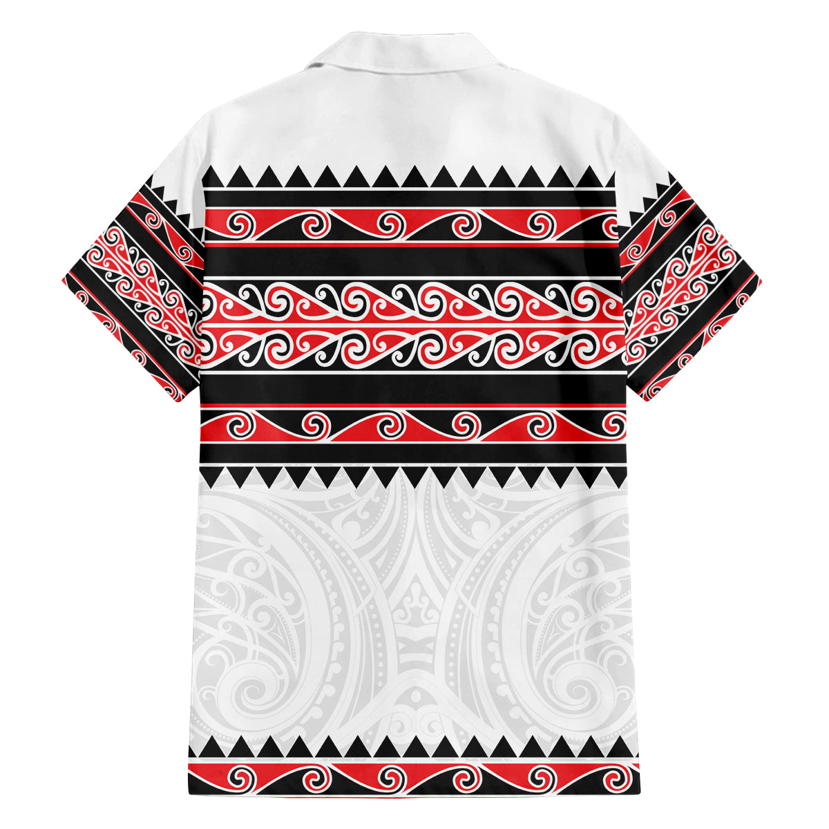New Zealand Aotearoa Family Matching Off Shoulder Short Dress and Hawaiian Shirt With Kowhaiwhai Pattern Red Version LT05 - Polynesian Pride