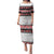 New Zealand Aotearoa Puletasi With Kowhaiwhai Pattern Red Version LT05 Long Dress Red - Polynesian Pride