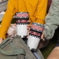 New Zealand Aotearoa Tumbler Cup With Kowhaiwhai Pattern Red Version LT05 - Polynesian Pride
