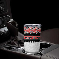 New Zealand Aotearoa Tumbler Cup With Kowhaiwhai Pattern Red Version LT05 - Polynesian Pride