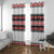 New Zealand Aotearoa Window Curtain With Kowhaiwhai Pattern Red Version LT05 With Grommets Red - Polynesian Pride