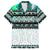 New Zealand Aotearoa Family Matching Short Sleeve Bodycon Dress and Hawaiian Shirt With Paua Shell Kowhaiwhai Pattern LT05 Dad's Shirt - Short Sleeve Green - Polynesian Pride