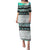 New Zealand Aotearoa Puletasi With Paua Shell Kowhaiwhai Pattern LT05 Long Dress Green - Polynesian Pride