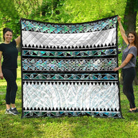 New Zealand Aotearoa Quilt With Paua Shell Kowhaiwhai Pattern LT05 - Polynesian Pride