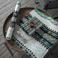 New Zealand Aotearoa Wrapping Paper With Paua Shell Kowhaiwhai Pattern LT05 - Polynesian Pride