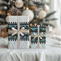 New Zealand Aotearoa Wrapping Paper With Paua Shell Kowhaiwhai Pattern LT05 - Polynesian Pride