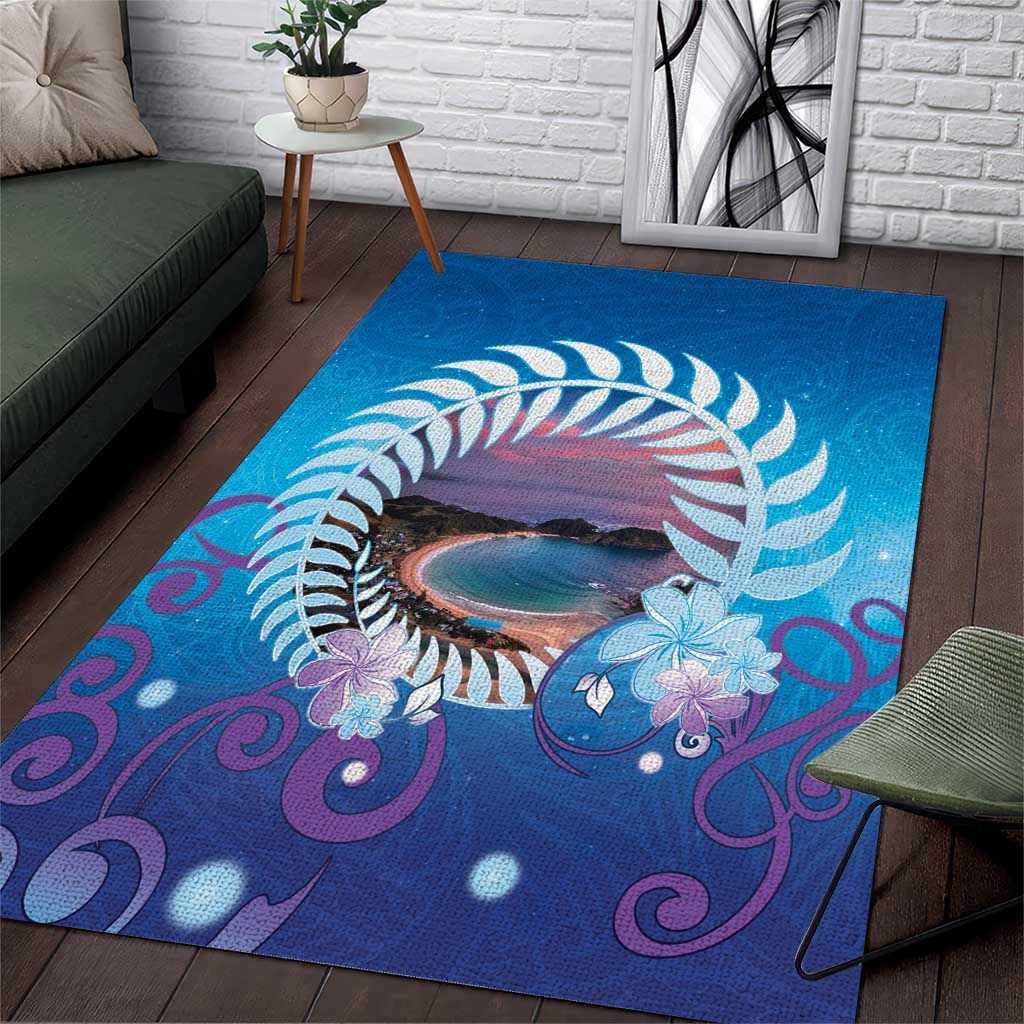 New Zealand Matapouri Beach Landscape Area Rug