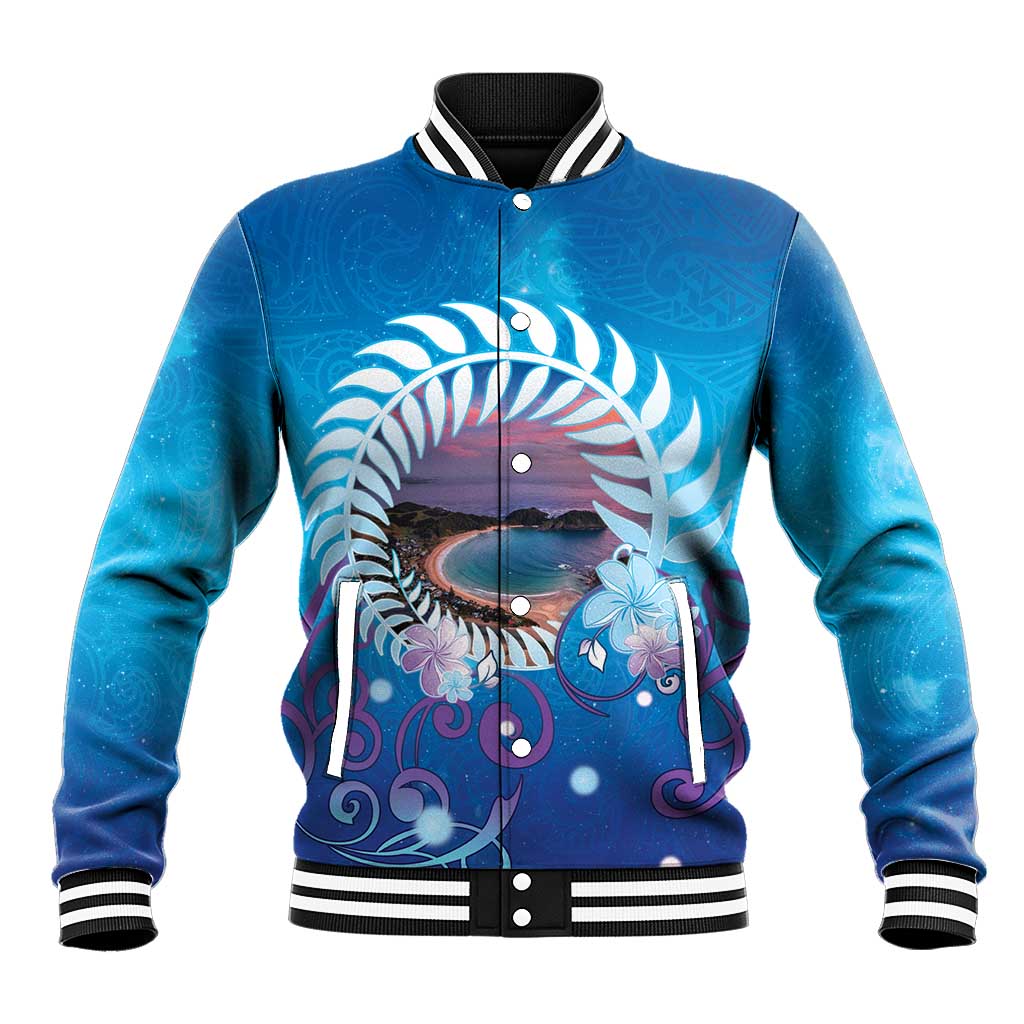 New Zealand Matapouri Beach Landscape Baseball Jacket LT05 Unisex Blue - Polynesian Pride