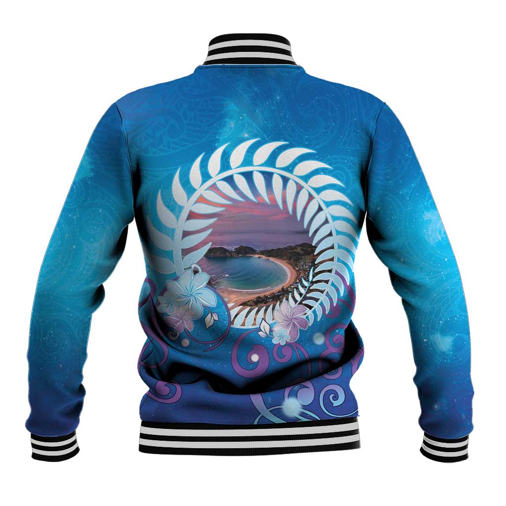 New Zealand Matapouri Beach Landscape Baseball Jacket LT05 - Polynesian Pride