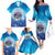 New Zealand Matapouri Beach Landscape Family Matching Off The Shoulder Long Sleeve Dress and Hawaiian Shirt