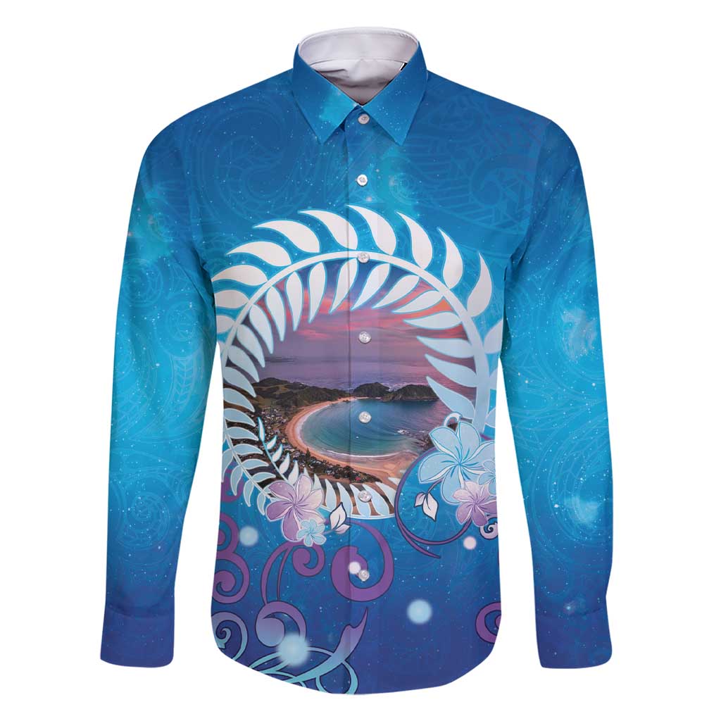 New Zealand Matapouri Beach Landscape Family Matching Short Sleeve Bodycon Dress and Hawaiian Shirt