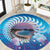 New Zealand Matapouri Beach Landscape Round Carpet