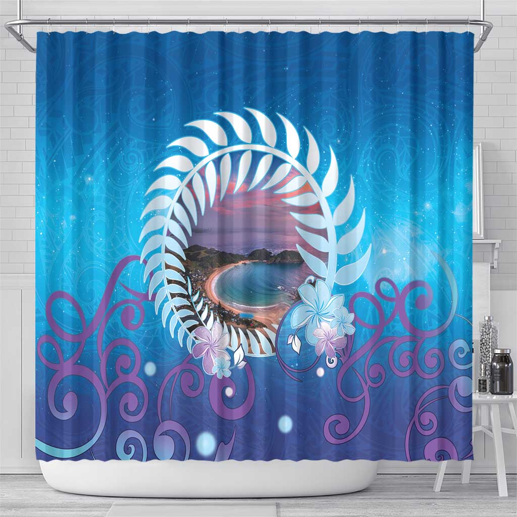 New Zealand Matapouri Beach Landscape Shower Curtain