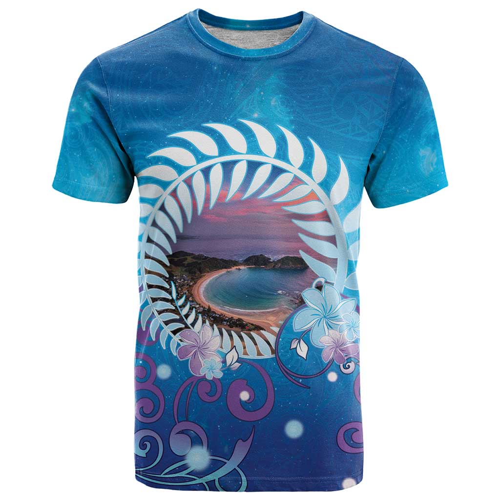 New Zealand Matapouri Beach Landscape T Shirt LT05 Blue - Polynesian Pride