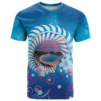 New Zealand Matapouri Beach Landscape T Shirt LT05 Blue - Polynesian Pride