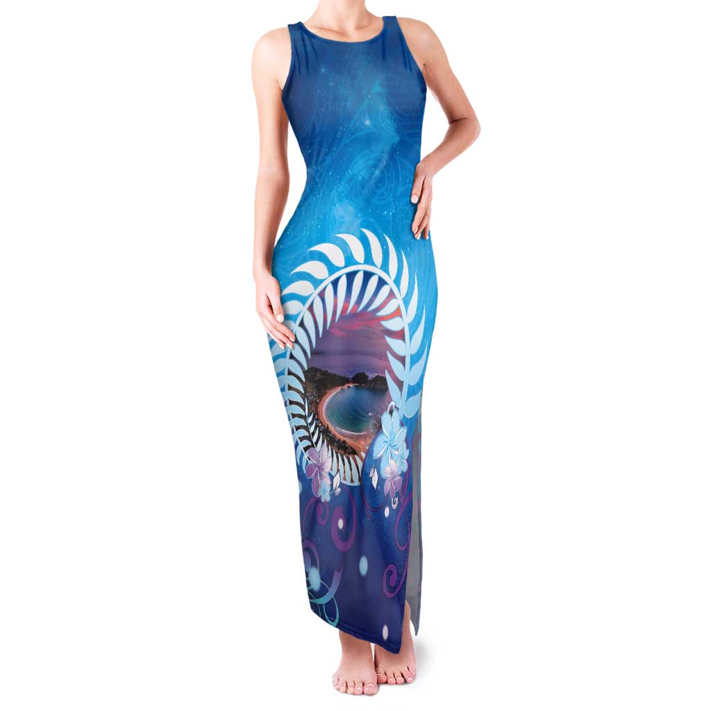 New Zealand Matapouri Beach Landscape Tank Maxi Dress