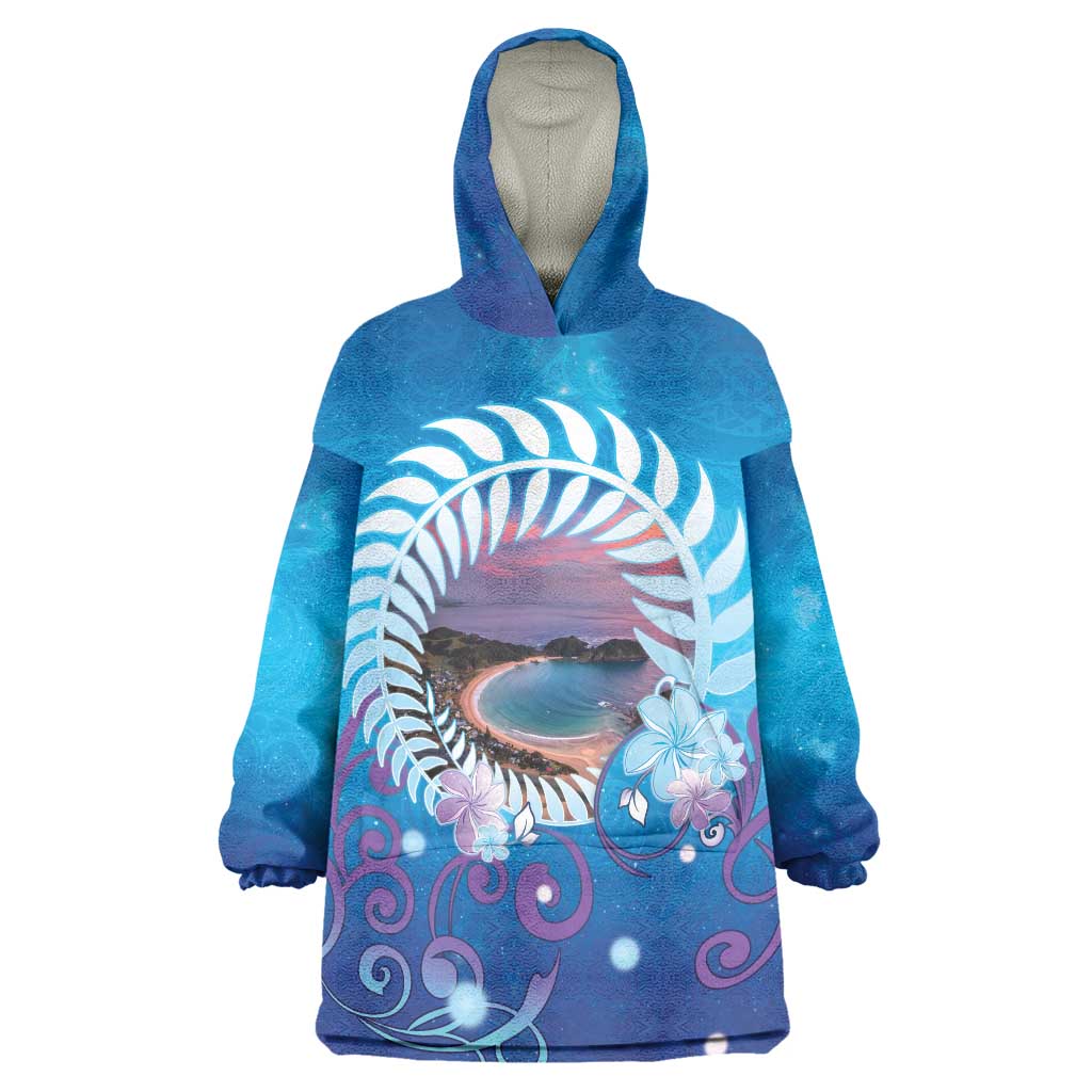 New Zealand Matapouri Beach Landscape Wearable Blanket Hoodie