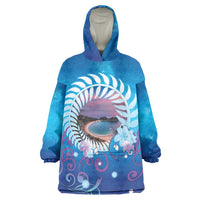New Zealand Matapouri Beach Landscape Wearable Blanket Hoodie LT05 One Size Blue - Polynesian Pride