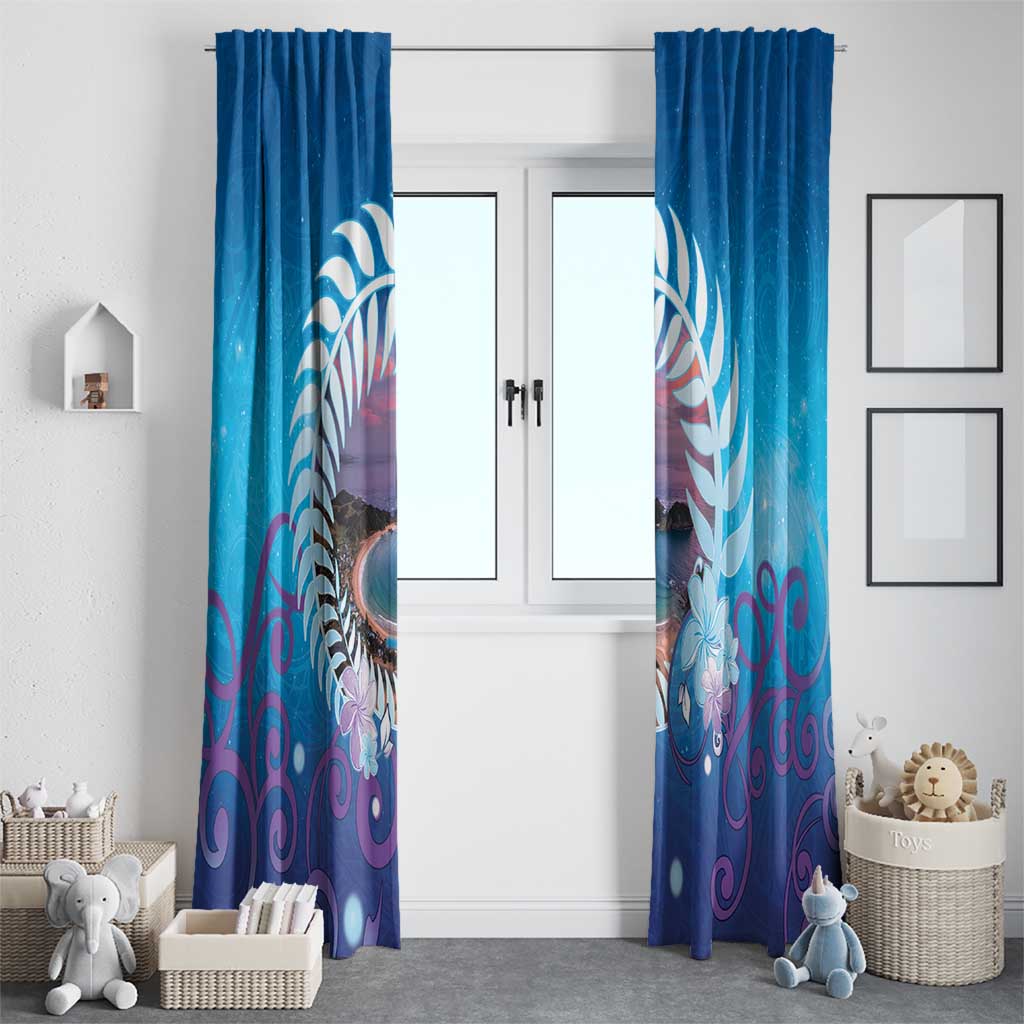 New Zealand Matapouri Beach Landscape Window Curtain LT05 - Polynesian Pride